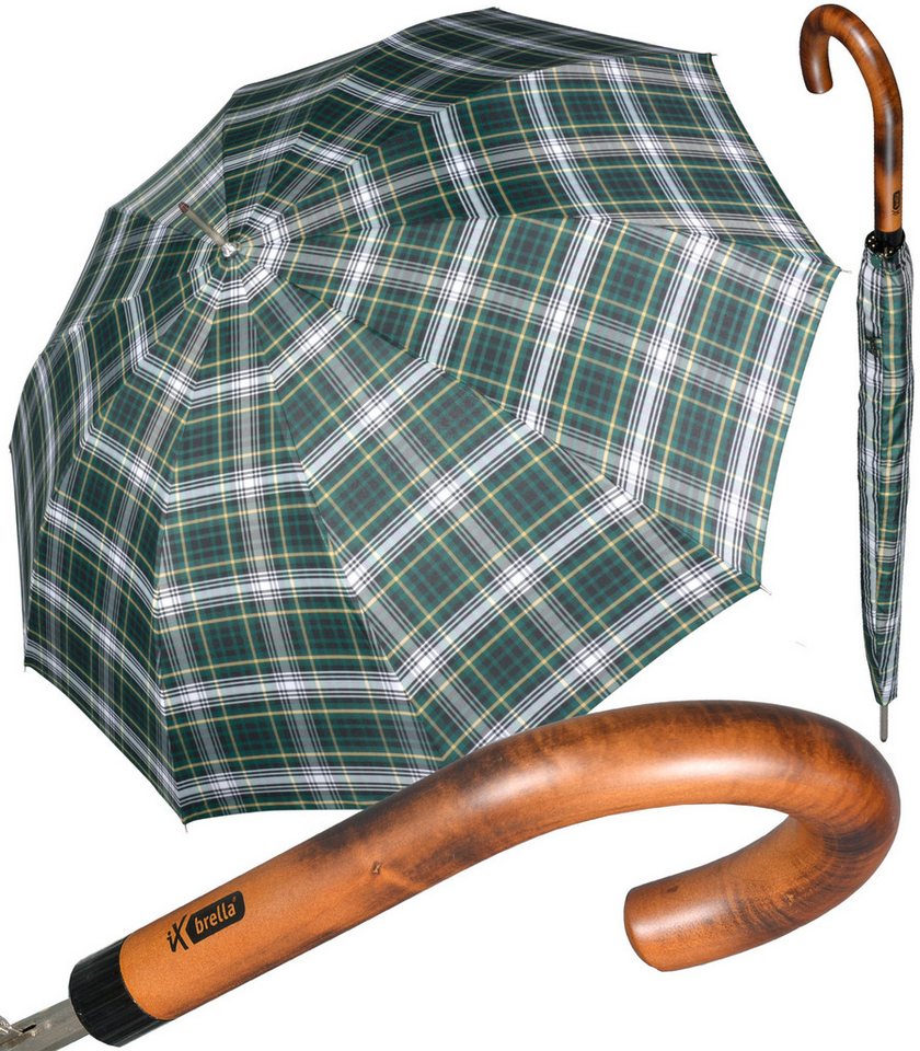 iX-brella Stockregenschirm High Quality mit Auf-Automatik und Stahlgestell, mit Echtholz-Rundhakengriff von iX-brella