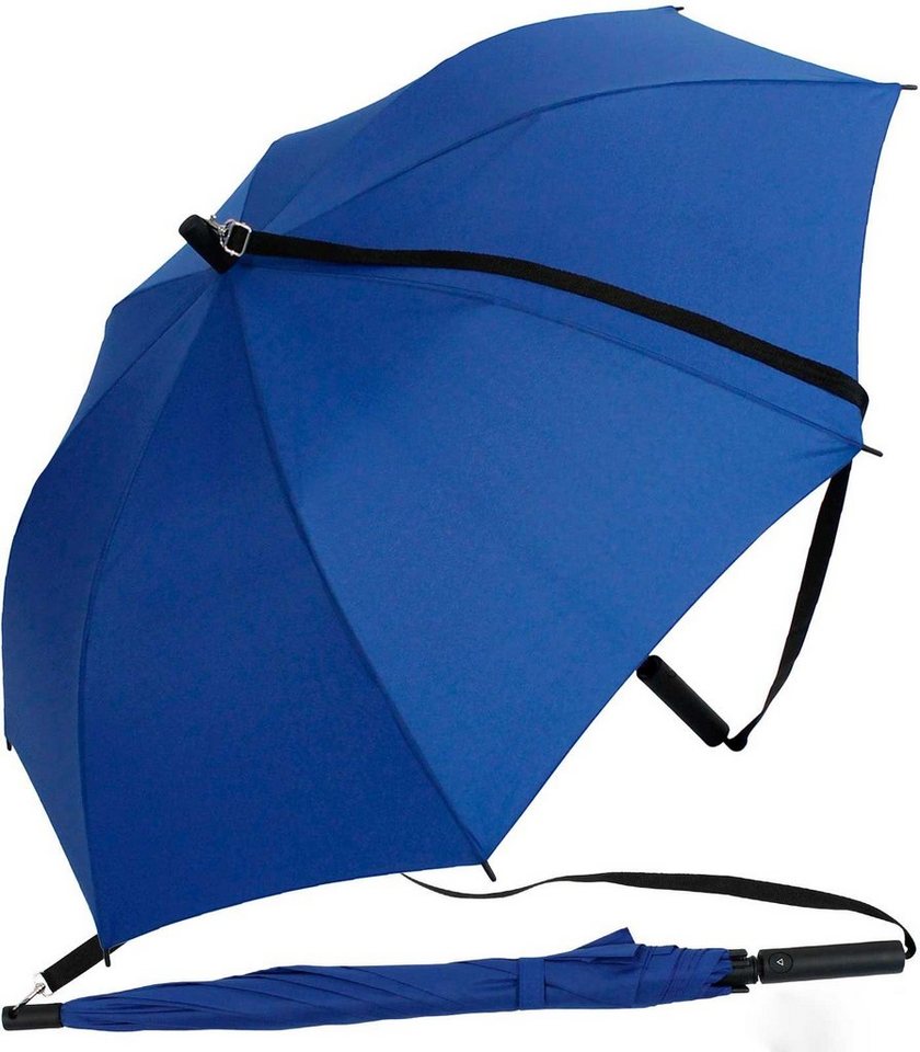 iX-brella Stockregenschirm Umhängeschirm mit längenverstellbarem Tragegurt, mit Auf-Automatik, in vielen Farben von iX-brella