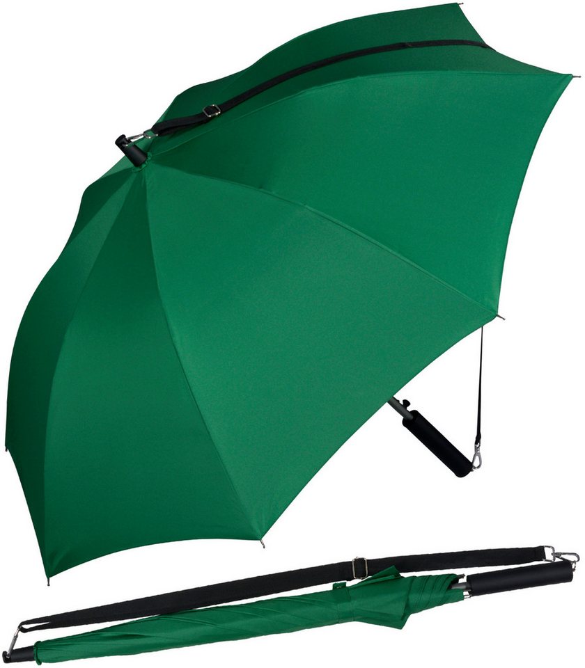 iX-brella Stockregenschirm Umhängeschirm mit längenverstellbarem Tragegurt, mit Auf-Automatik, in vielen Farben von iX-brella