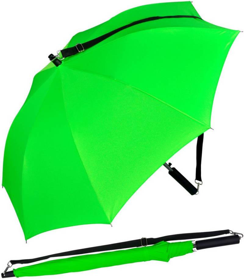 iX-brella Stockregenschirm Umhängeschirm mit längenverstellbarem Tragegurt, mit Auf-Automatik, in vielen Farben von iX-brella