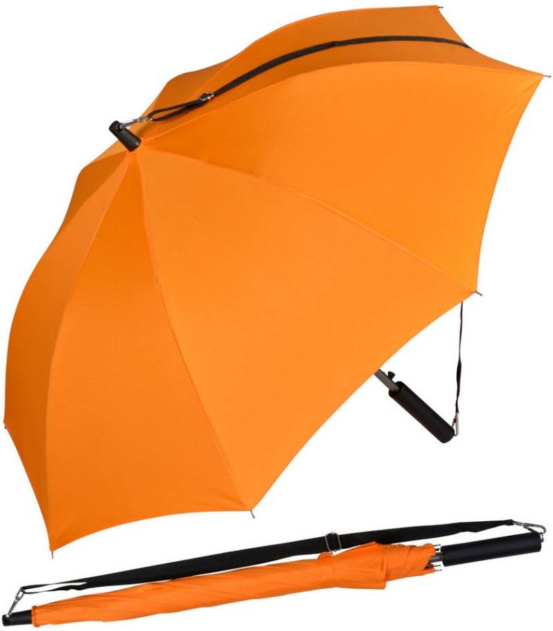 iX-brella Stockregenschirm Umhängeschirm mit längenverstellbarem Tragegurt, mit Auf-Automatik, in vielen Farben von iX-brella