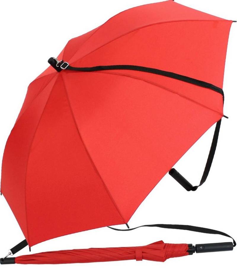 iX-brella Stockregenschirm Umhängeschirm mit längenverstellbarem Tragegurt, mit Auf-Automatik, in vielen Farben von iX-brella