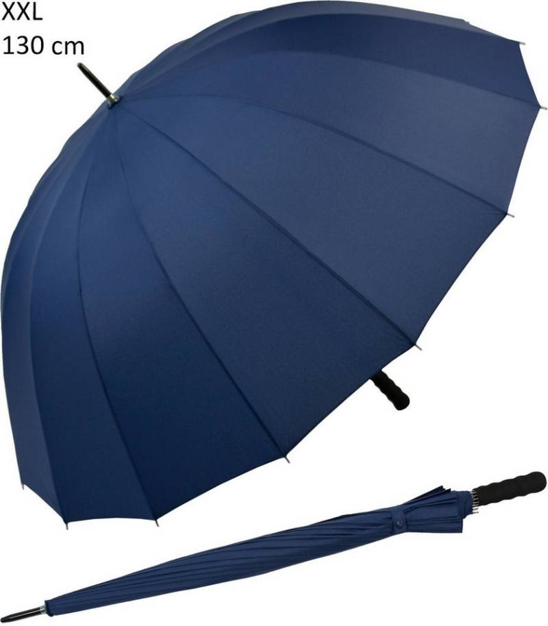 iX-brella Stockregenschirm XXL 130 cm Durchmesser Golf-Partnerschirm, 16-teiliges Dach, mit leichtem Fiberglasgestell von iX-brella