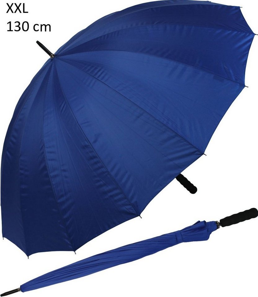 iX-brella Stockregenschirm XXL 130 cm Durchmesser Golf-Partnerschirm, 16-teiliges Dach, mit leichtem Fiberglasgestell von iX-brella