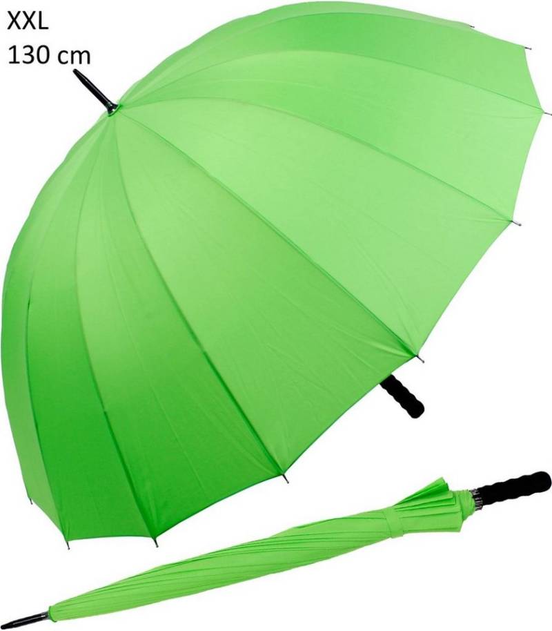 iX-brella Stockregenschirm XXL 130 cm Durchmesser Golf-Partnerschirm, 16-teiliges Dach, mit leichtem Fiberglasgestell von iX-brella