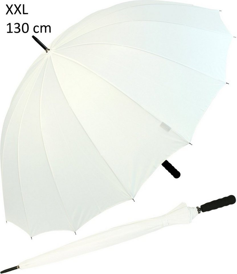 iX-brella Stockregenschirm XXL 130 cm Durchmesser Golf-Partnerschirm, 16-teiliges Dach, mit leichtem Fiberglasgestell von iX-brella