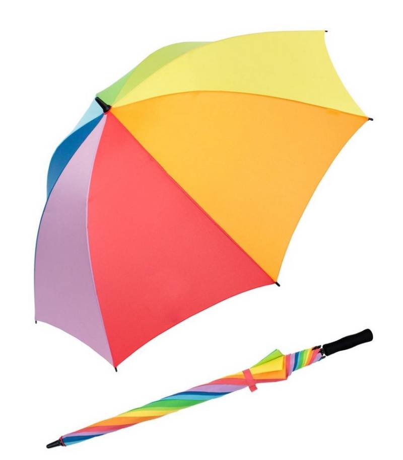 iX-brella Stockregenschirm XXL 130 cm Durchmesser Golf-Partnerschirm, mit leichtem Fiberglasgestell und Moosgummi-Griff von iX-brella