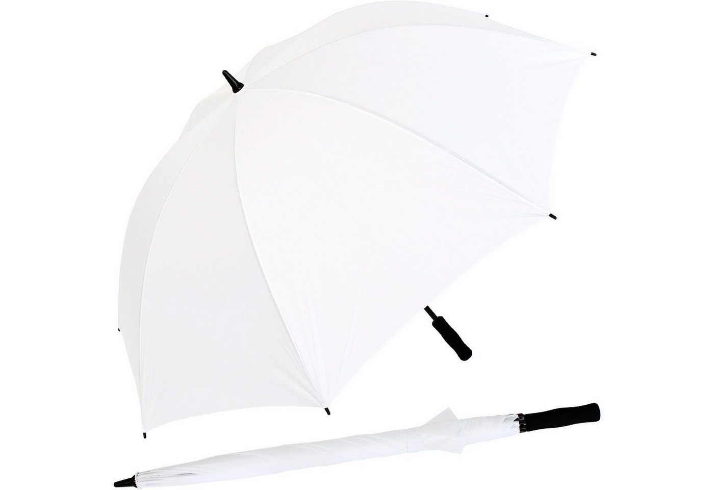 iX-brella Stockregenschirm XXL 130 cm Durchmesser Golf-Partnerschirm, mit leichtem Fiberglasgestell und Moosgummi-Griff von iX-brella
