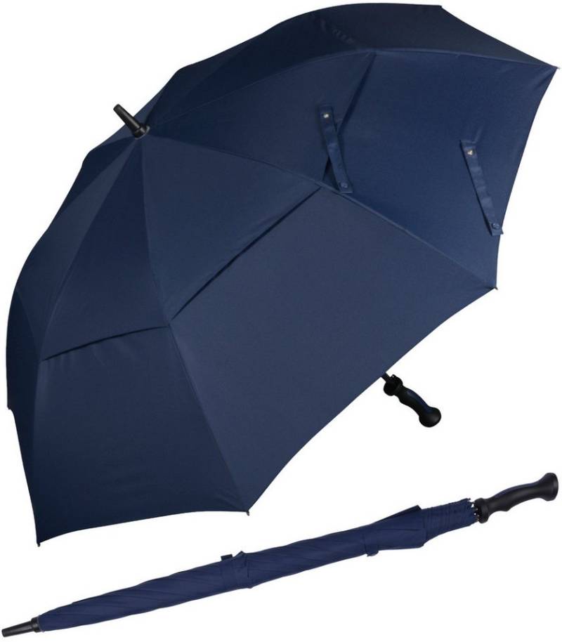 iX-brella Stockregenschirm XXL 130 cm Durchmesser mit Ventilationsbezug uni, sehr groß mit Auf-Automatik von iX-brella
