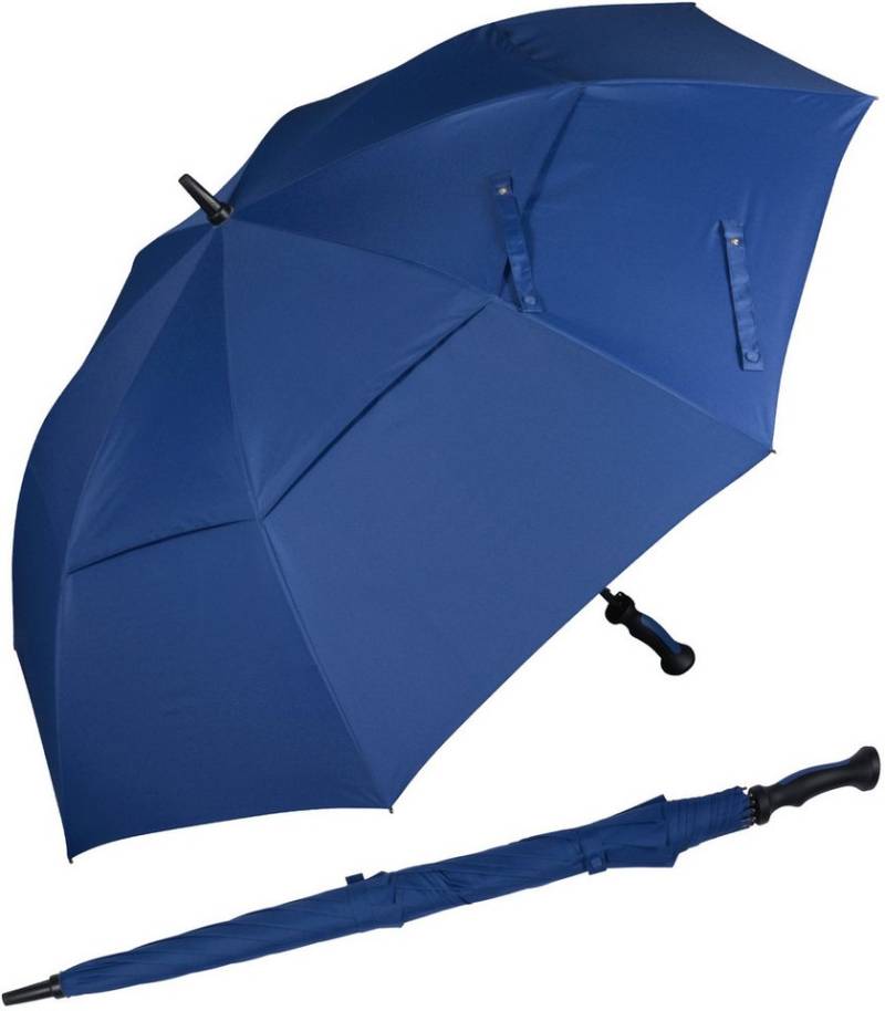 iX-brella Stockregenschirm XXL 130 cm Durchmesser mit Ventilationsbezug uni, sehr groß mit Auf-Automatik von iX-brella