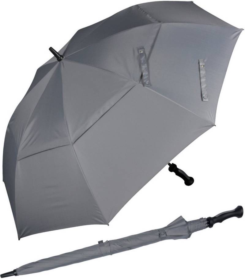 iX-brella Stockregenschirm XXL 130 cm Durchmesser mit Ventilationsbezug uni, sehr groß mit Auf-Automatik von iX-brella