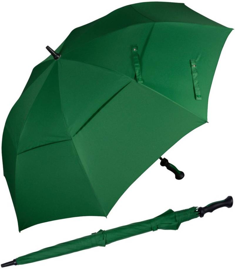 iX-brella Stockregenschirm XXL 130 cm Durchmesser mit Ventilationsbezug uni, sehr groß mit Auf-Automatik von iX-brella