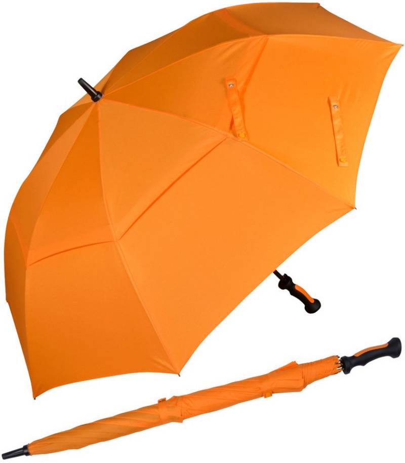 iX-brella Stockregenschirm XXL 130 cm Durchmesser mit Ventilationsbezug uni, sehr groß mit Auf-Automatik von iX-brella