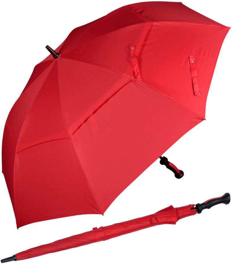 iX-brella Stockregenschirm XXL 130 cm Durchmesser mit Ventilationsbezug uni, sehr groß mit Auf-Automatik von iX-brella