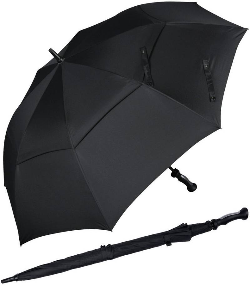 iX-brella Stockregenschirm XXL 130 cm Durchmesser mit Ventilationsbezug uni, sehr groß mit Auf-Automatik von iX-brella