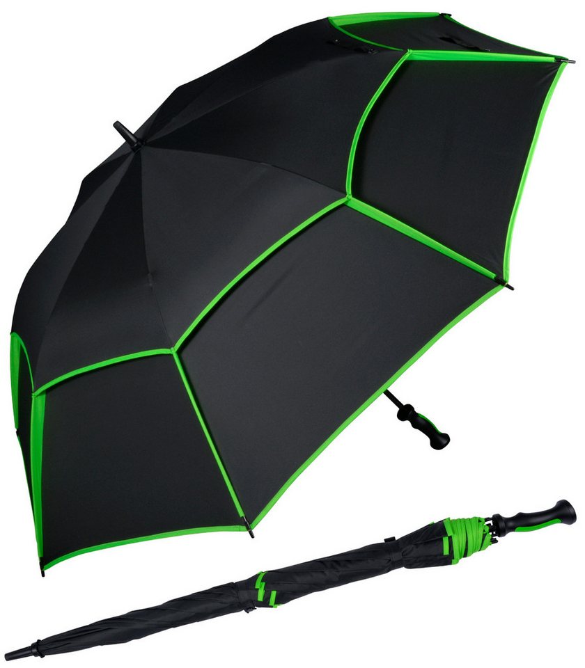 iX-brella Stockregenschirm XXXL 140 cm Durchmesser mit Ventilationsbezug, sehr groß mit Auf-Automatik von iX-brella
