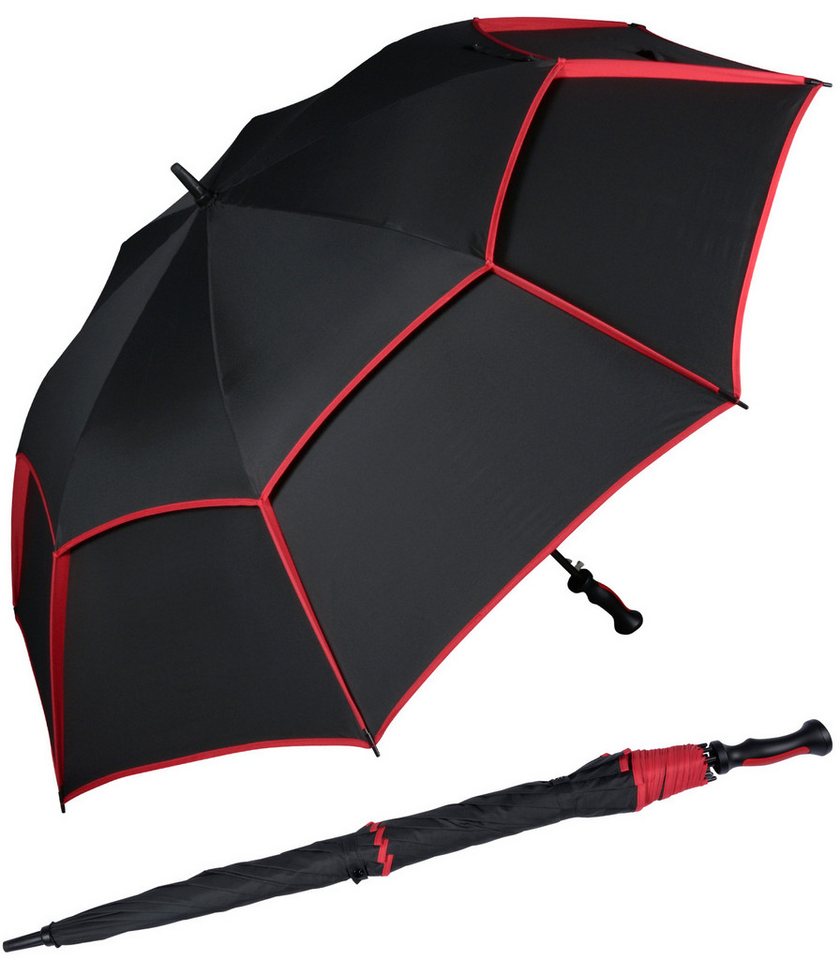 iX-brella Stockregenschirm XXXL 140 cm Durchmesser mit Ventilationsbezug, sehr groß mit Auf-Automatik von iX-brella