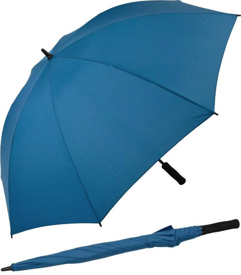 iX-brella Stockregenschirm XXL 130 cm Durchmesser Golf-Partnerschirm, mit leichtem Fiberglasgestell und Moosgummi-Griff von iX-brella