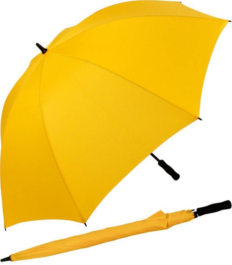 iX-brella Stockregenschirm XXL 130 cm Durchmesser Golf-Partnerschirm, mit leichtem Fiberglasgestell und Moosgummi-Griff von iX-brella