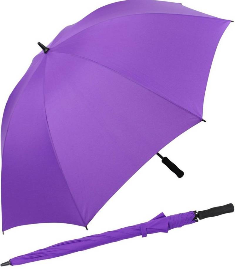 iX-brella Stockregenschirm XXL 130 cm Durchmesser Golf-Partnerschirm, mit leichtem Fiberglasgestell und Moosgummi-Griff von iX-brella