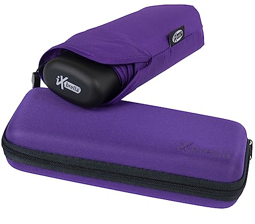 iX-brella Super-Mini-Taschenschirm - winziger Regenschirm im Etui - berry von iX-brella