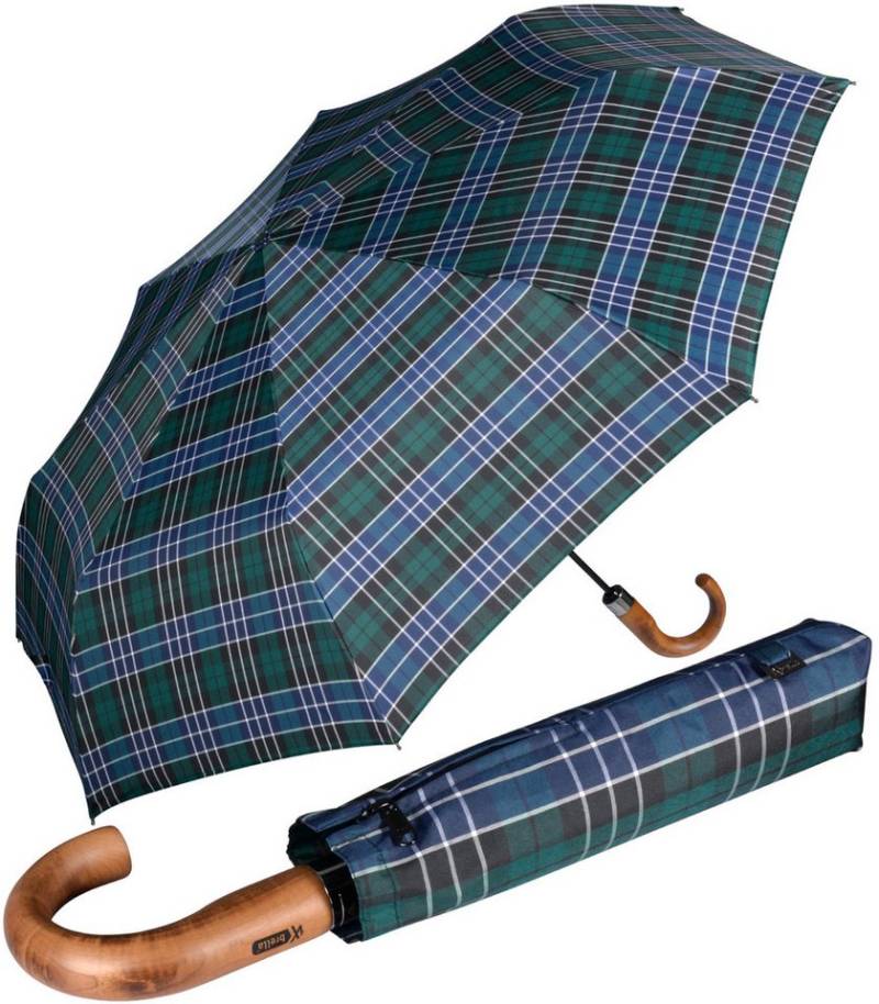 iX-brella Taschenregenschirm Automatik XXL Herrenschirm 121cm - mit Holzgriff, sehr groß, mit Rundhakengriff und Auf-Zu-Automatik von iX-brella
