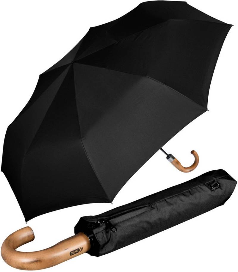 iX-brella Taschenregenschirm Automatik XXL Herrenschirm 121cm - mit Holzgriff, riesig von iX-brella
