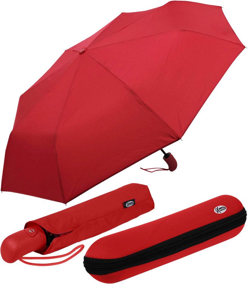 iX-brella Taschenregenschirm First Class im Etui - mit Auf-Zu-Automatik, groß, stabil, in vielen Farben von iX-brella