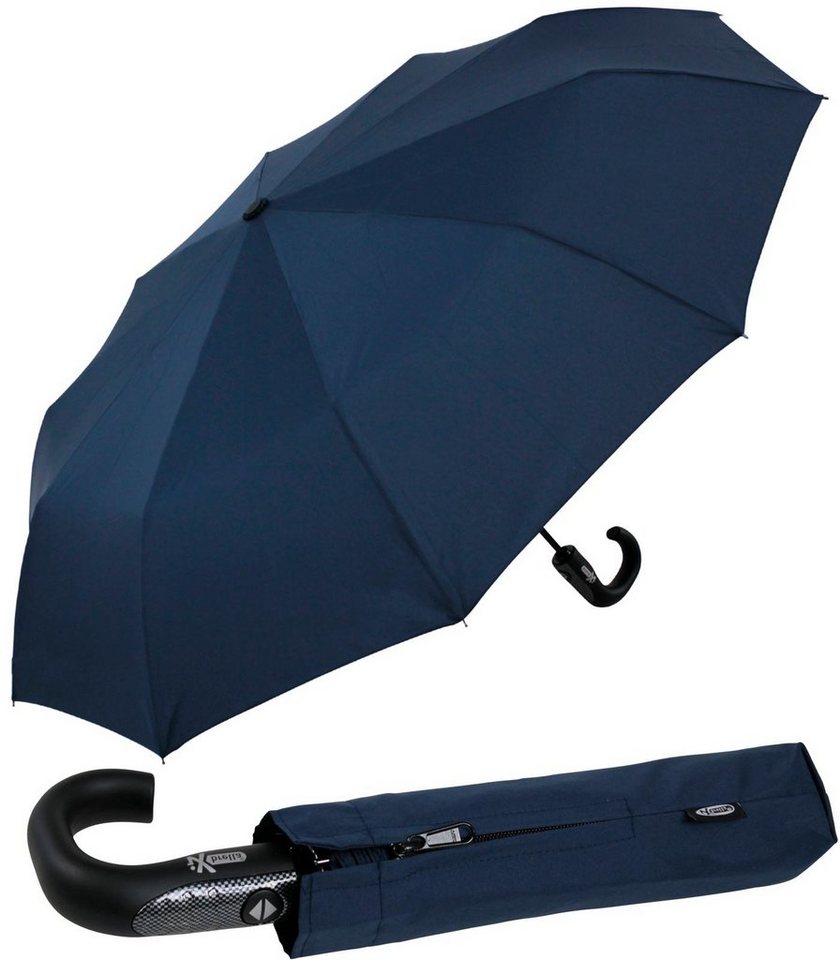 iX-brella Taschenregenschirm Herren Automatikschirm mit 10 Streben stabil groß, Carbonoptik von iX-brella
