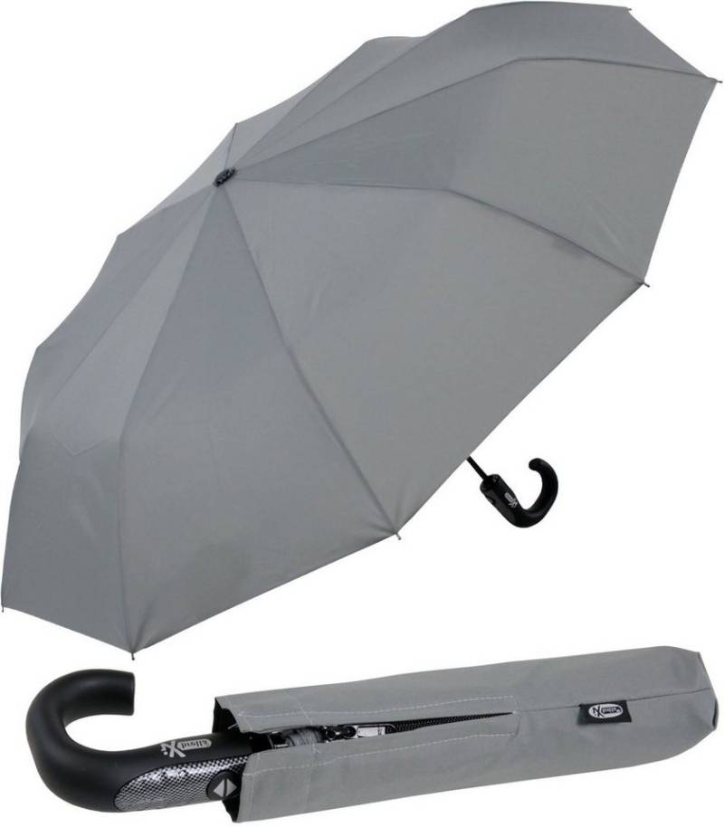 iX-brella Taschenregenschirm Herren Automatikschirm mit 10 Streben stabil groß, Carbonoptik von iX-brella