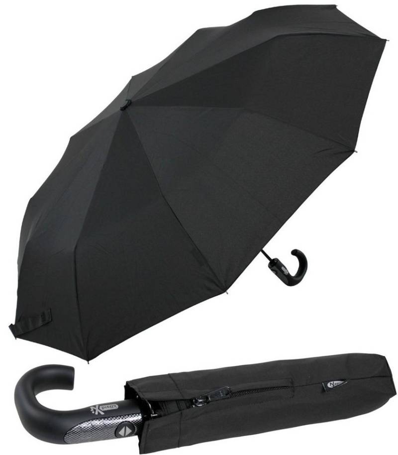 iX-brella Taschenregenschirm Herren Automatikschirm mit 10 Streben stabil groß, Carbonoptik von iX-brella