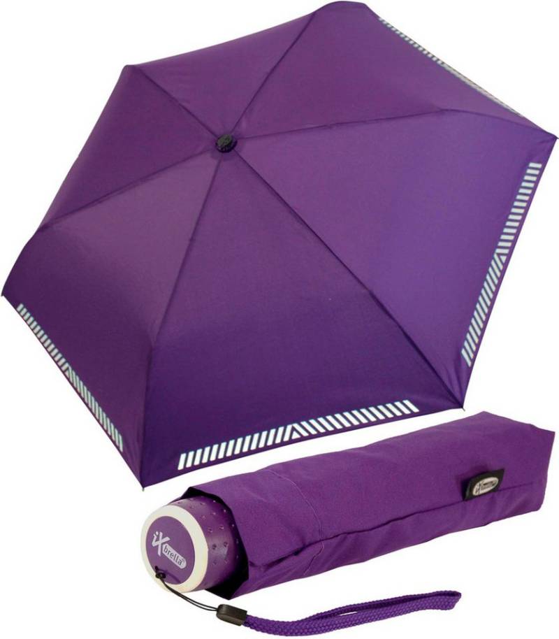 iX-brella Taschenregenschirm Safety Reflex mit reflektierenden Streifen, manueller Öffnungsmechanismus, in vielen Farben von iX-brella
