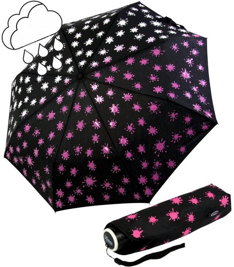 iX-brella Taschenregenschirm Mini Ultra Light mit Farbwechsel bei Nässe, sehr leicht, mit großem Dachdurchmesser von iX-brella
