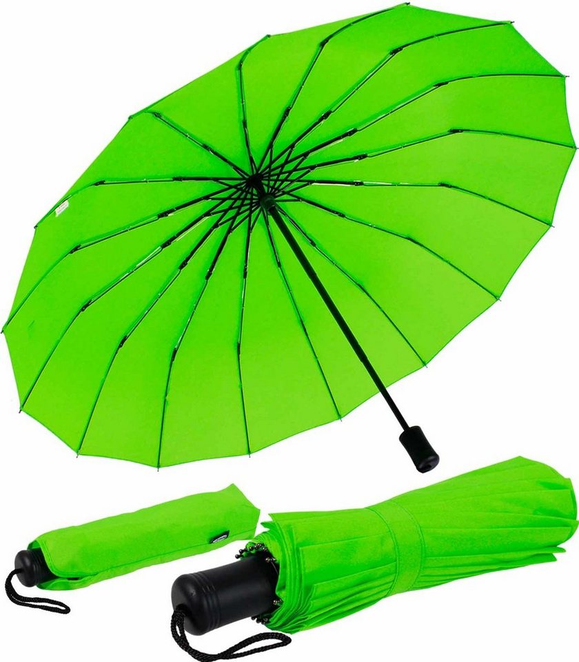 iX-brella Taschenregenschirm Mini mit 16 Streben extra stabil und farbenfroh, farbenfroh von iX-brella