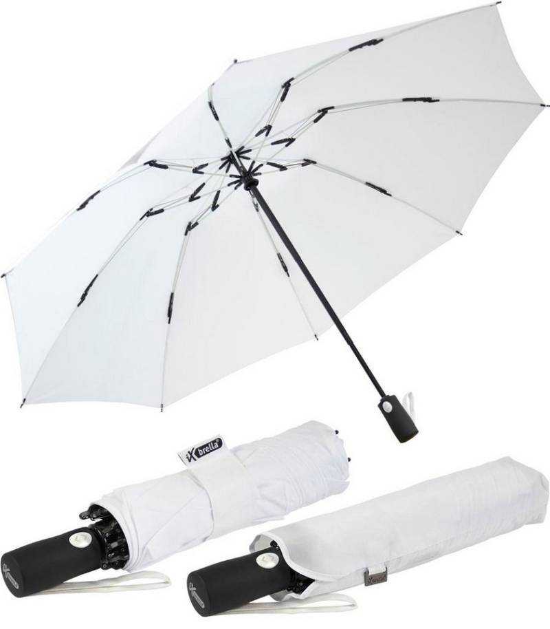 iX-brella Taschenregenschirm Reverse umgekehrt öffnender Fiberglas-Automatikschirm, mit bunten stabilen Speichen von iX-brella
