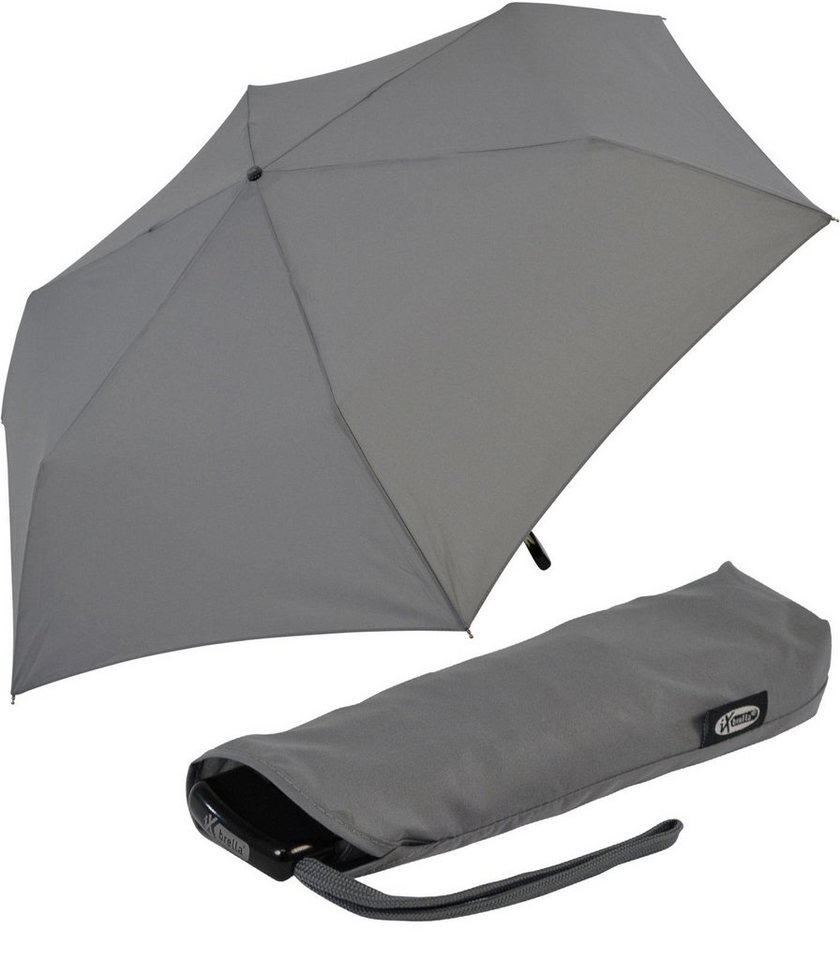 iX-brella Taschenregenschirm Steel Flat - nur 2,5 cm dick und sehr klein, sehr flach, manueller Öffnungsmechanismus von iX-brella