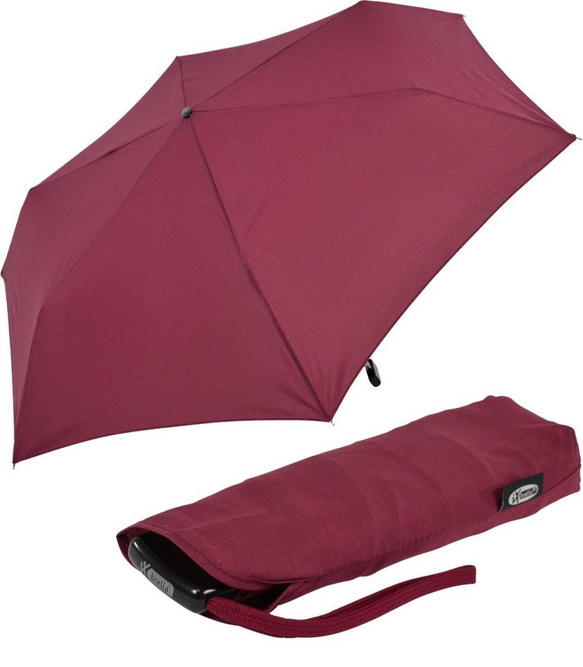 iX-brella Taschenregenschirm Steel Flat - nur 2,5 cm dick und sehr klein, sehr flach, manueller Öffnungsmechanismus von iX-brella