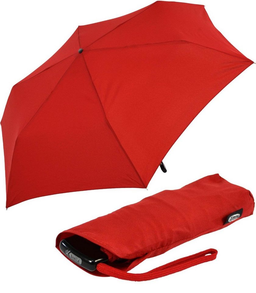 iX-brella Taschenregenschirm Steel Flat - nur 2,5 cm dick und sehr klein, sehr flach, manueller Öffnungsmechanismus von iX-brella