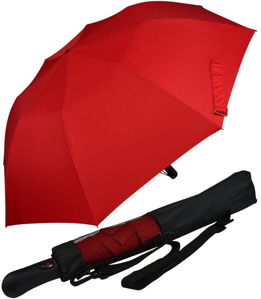 iX-brella Taschenregenschirm Trekking Golf-Taschenschirm XXL mit Umhängetasche, mit riesigem 124cm Dach-Durchmesser von iX-brella