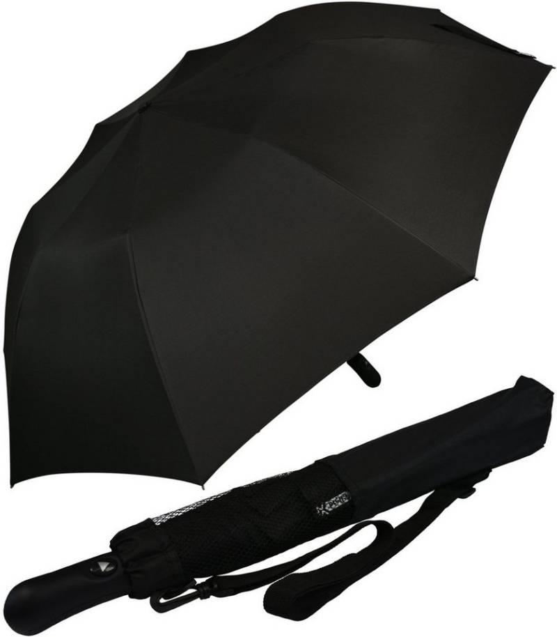 iX-brella Taschenregenschirm Trekking Golf-Taschenschirm XXL mit Umhängetasche, mit riesigem 124cm Dach-Durchmesser von iX-brella