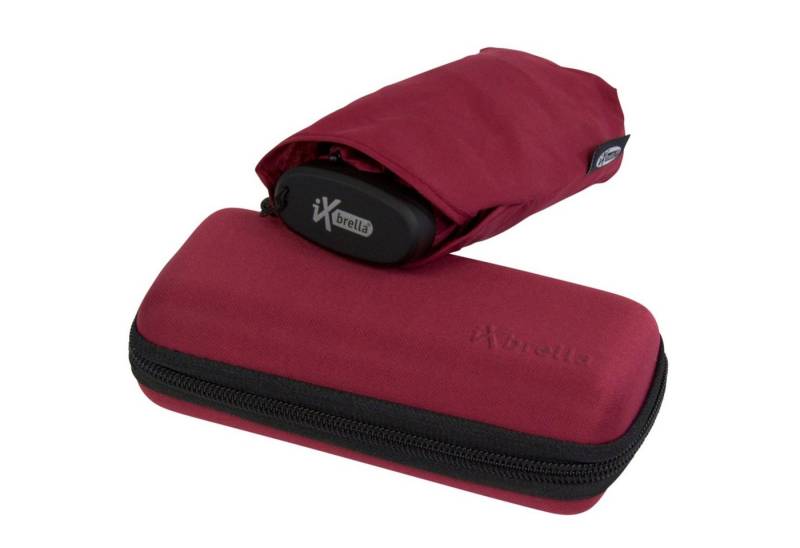 iX-brella Taschenregenschirm Ultra Mini 15 cm winziger Schirm im Handy Format, ultra-klein, mit Softcase-Etui - rhododendron von iX-brella