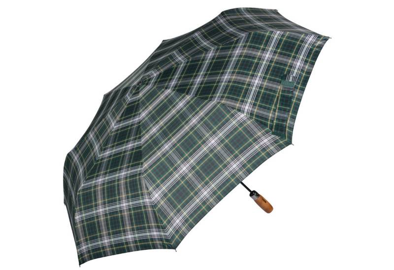 iX-brella Taschenregenschirm XXL 121 cm Durchmesser mit Auf-Zu-Automatik, mit echtem Holz-Stabgriff von iX-brella