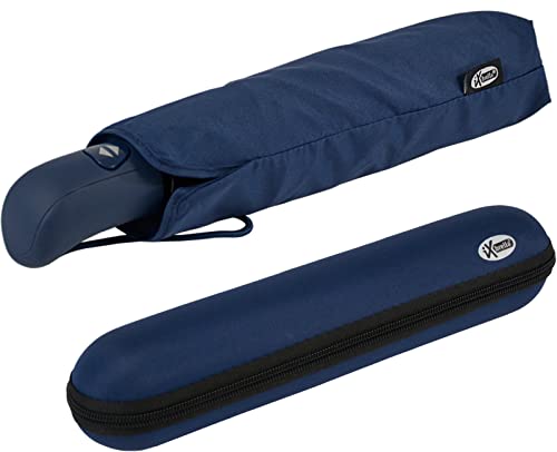 iX-brella first class – Regenschirm mit Etui - stabil groß sturmfest - insignia blau von iX-brella