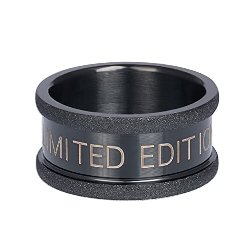 iXXXi BASISRING schwarz SANDGESTRAHLT Limited - 10 mm Größe Ringgröße 18,5 von iXXXi Jewelry