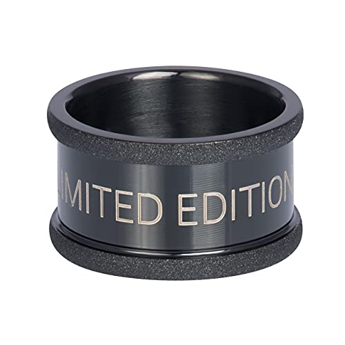 iXXXi BASISRING schwarz SANDGESTRAHLT Limited - 12 mm Größe Ringgröße 20 von iXXXi Jewelry