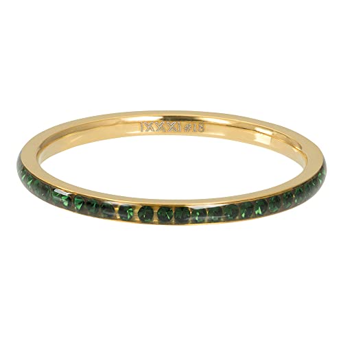 iXXXi Füllring ZIRKONIA KRISTALL emerald gold - 2 mm Größe 19 von iXXXi Jewelry