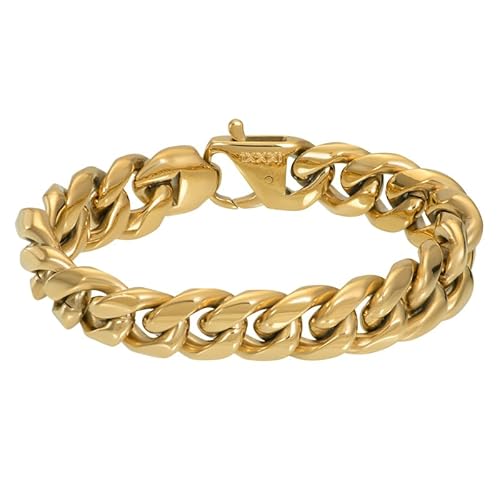 iXXXi Men Edelstahl Herren Armband England Gold | 20cm, Medium, Edelstahl, Kein Edelstein von iXXXi