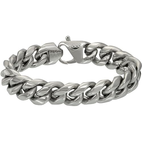 iXXXi Men Edelstahl Herren Armband England Silber | 20cm, Medium, Edelstahl, Kein Edelstein von iXXXi