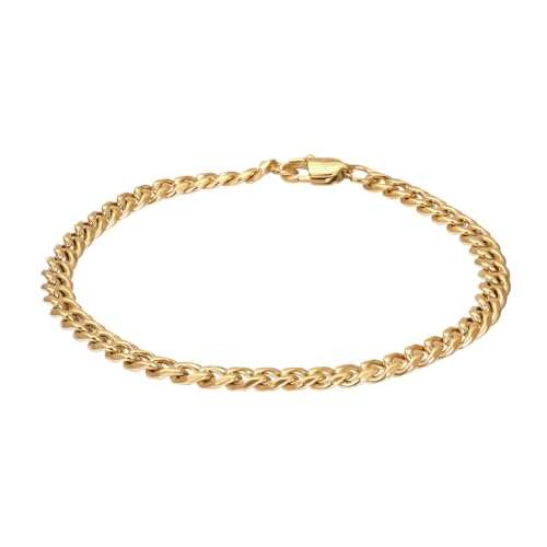 iXXXi Men Edelstahlarmband Flat Chain Gold | 21cm von iXXXi