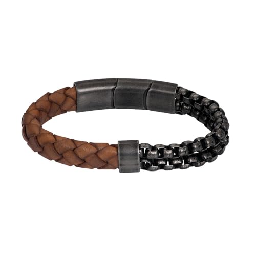 iXXXi Men Lederarmband Aryan Antiksilber | 19cm von iXXXi